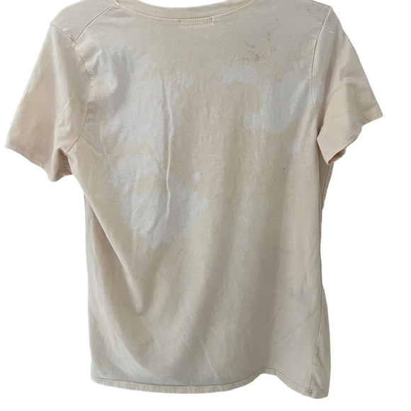 Happy Vibes Vintage Inspired Women's Upcycled Bleached Reworked T-Shirt - Large - Picture 5 of 6